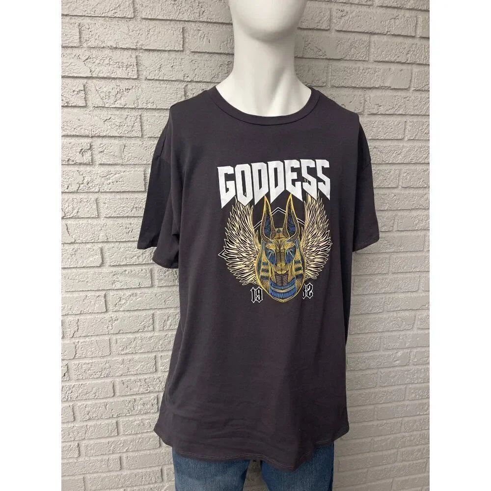 Obsessed Boutique Men Black Short Sleeve Graphic Goddess T-Shirt Size L